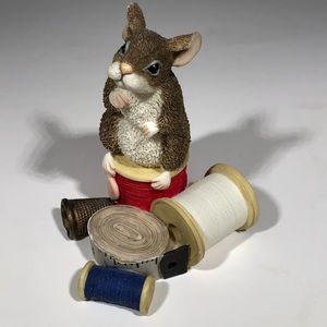 Vintage After the Party Dressmaker Mouse Figurine Munro Retired 1998 #MM/19120